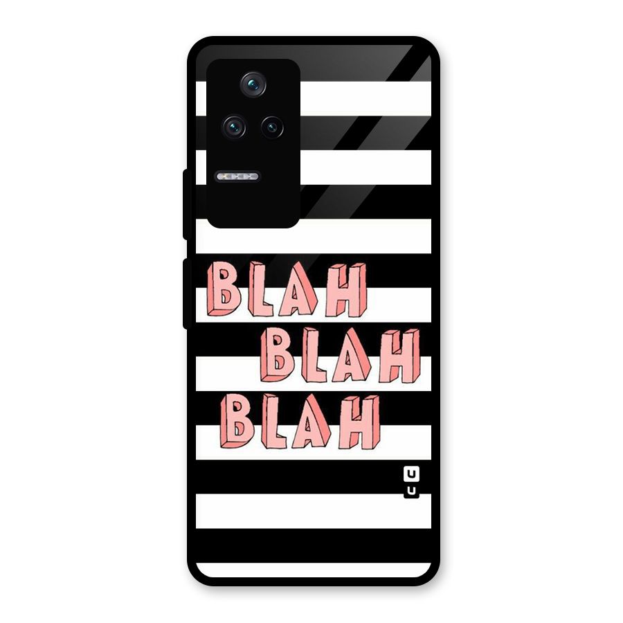 Blah Bold Stripes Glass Back Case for Poco F4 5G