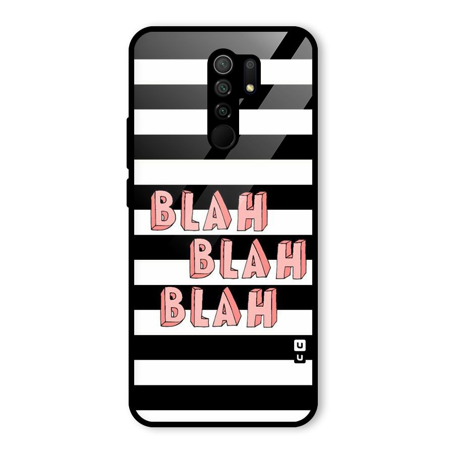 Blah Bold Stripes Glass Back Case for Poco M2