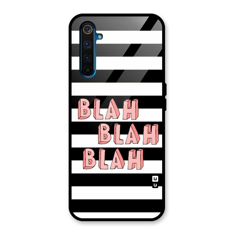 Blah Bold Stripes Glass Back Case for Realme 6 Pro