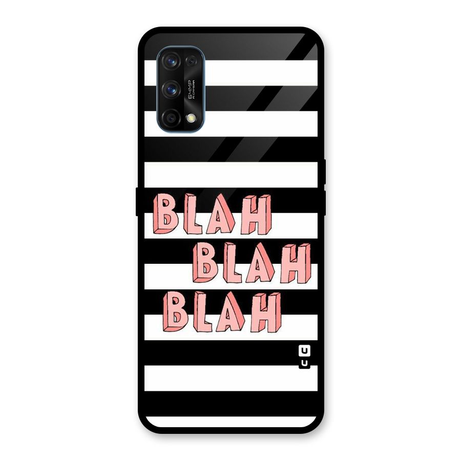 Blah Bold Stripes Glass Back Case for Realme 7 Pro