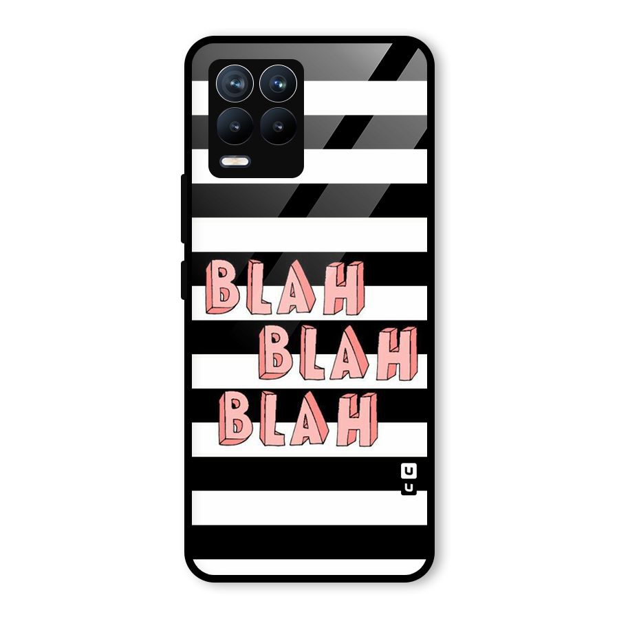 Blah Bold Stripes Glass Back Case for Realme 8 Pro