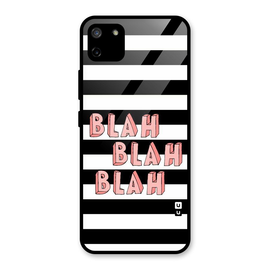 Blah Bold Stripes Glass Back Case for Realme C11