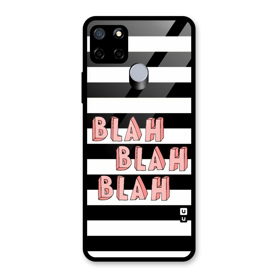 Blah Bold Stripes Glass Back Case for Realme C12