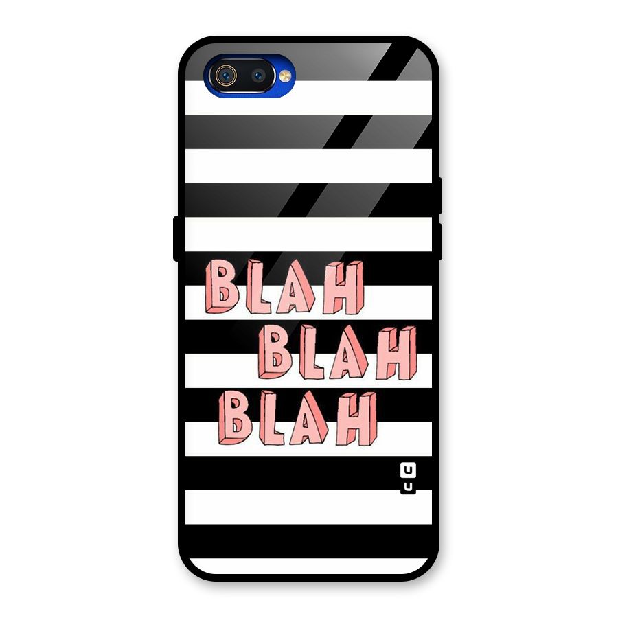 Blah Bold Stripes Glass Back Case for Realme C2