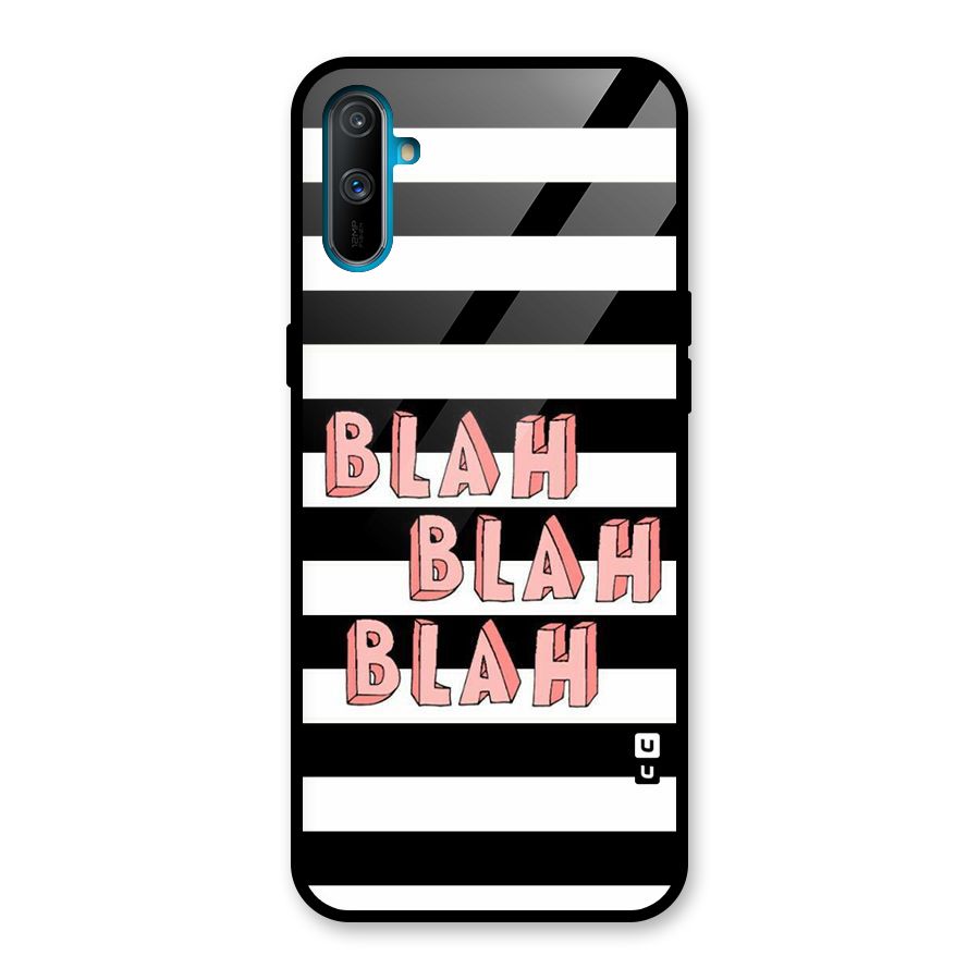 Blah Bold Stripes Glass Back Case for Realme C3