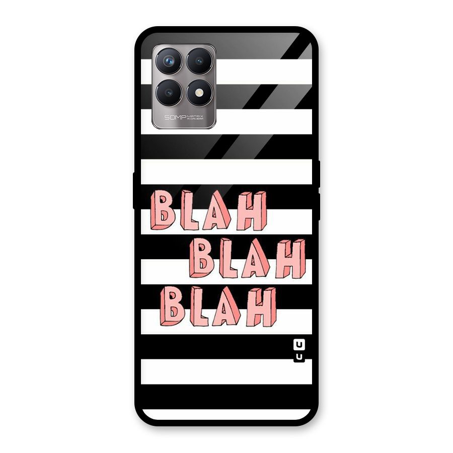 Blah Bold Stripes Glass Back Case for Realme Narzo 50