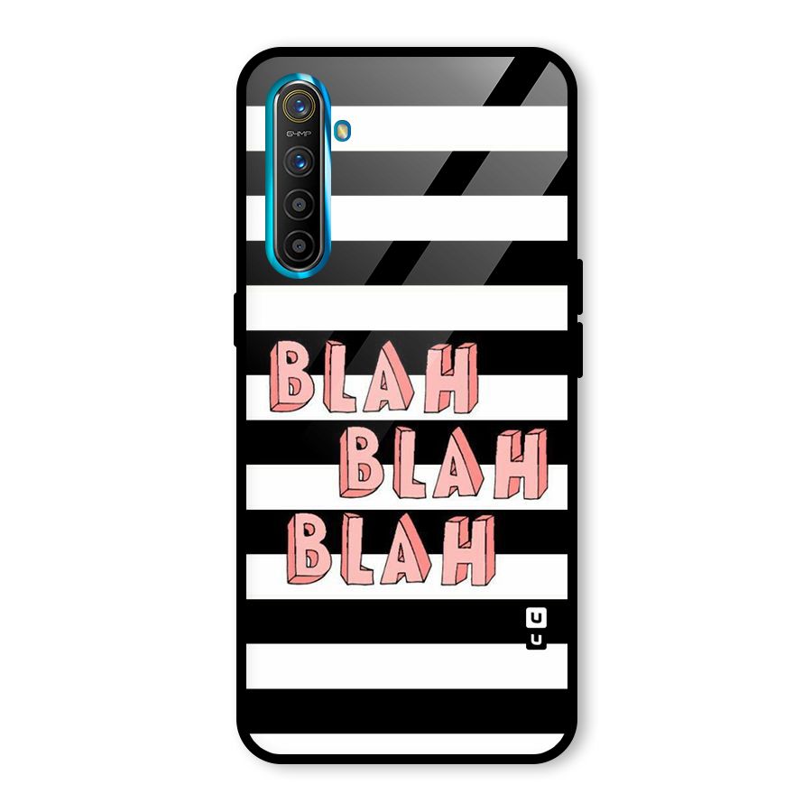 Blah Bold Stripes Glass Back Case for Realme X2