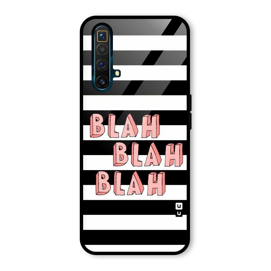Blah Bold Stripes Glass Back Case for Realme X3 SuperZoom