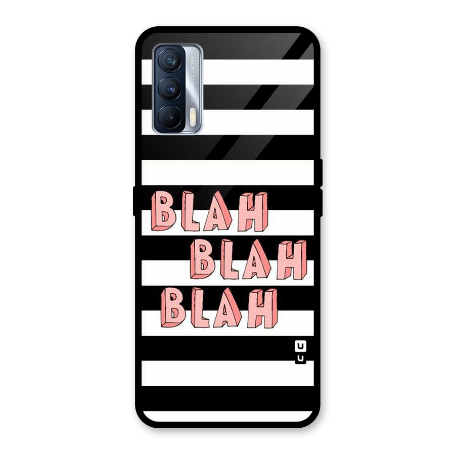 Blah Bold Stripes Glass Back Case for Realme X7