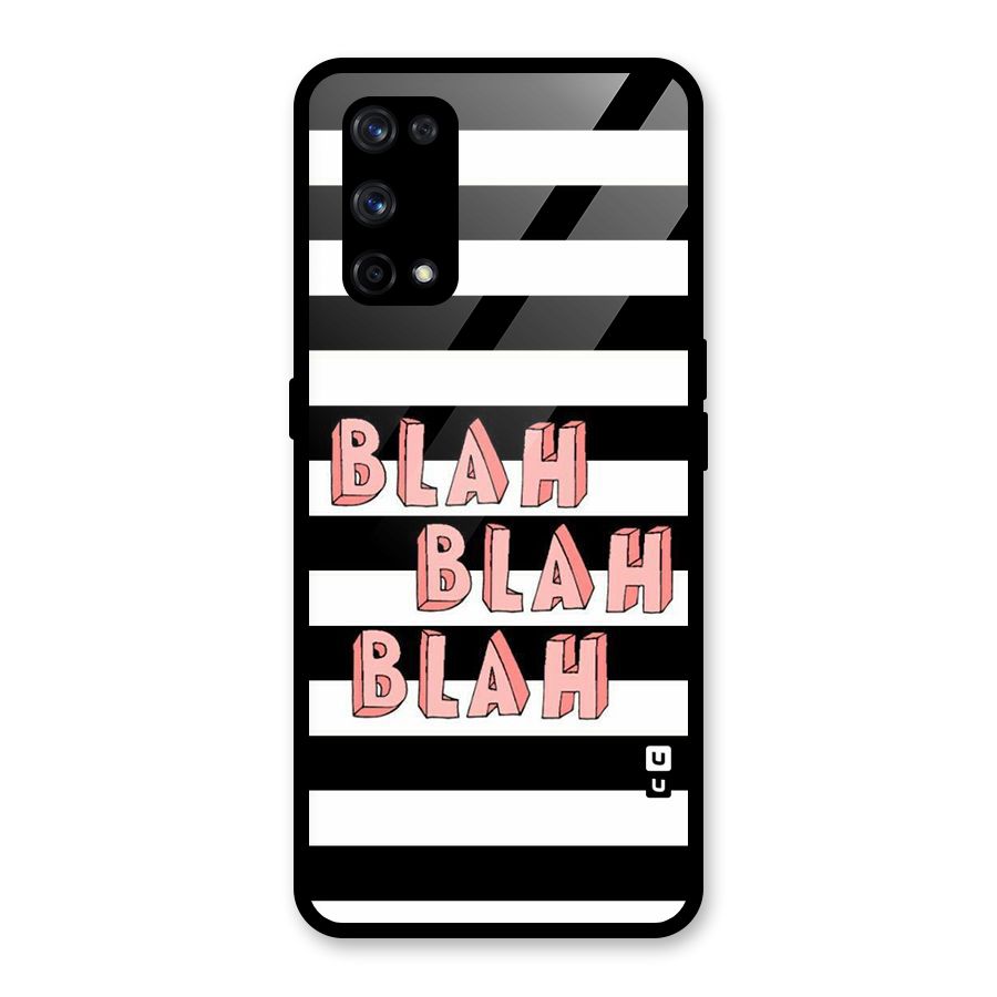 Blah Bold Stripes Glass Back Case for Realme X7 Pro