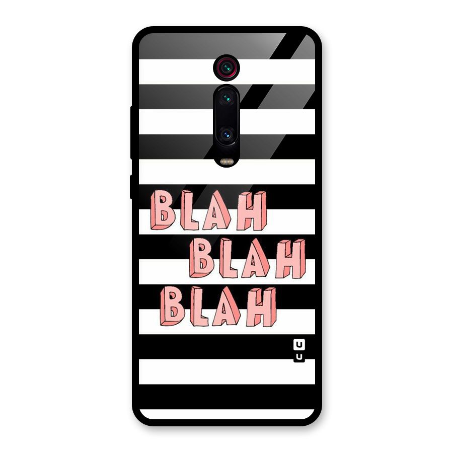 Blah Bold Stripes Glass Back Case for Redmi K20
