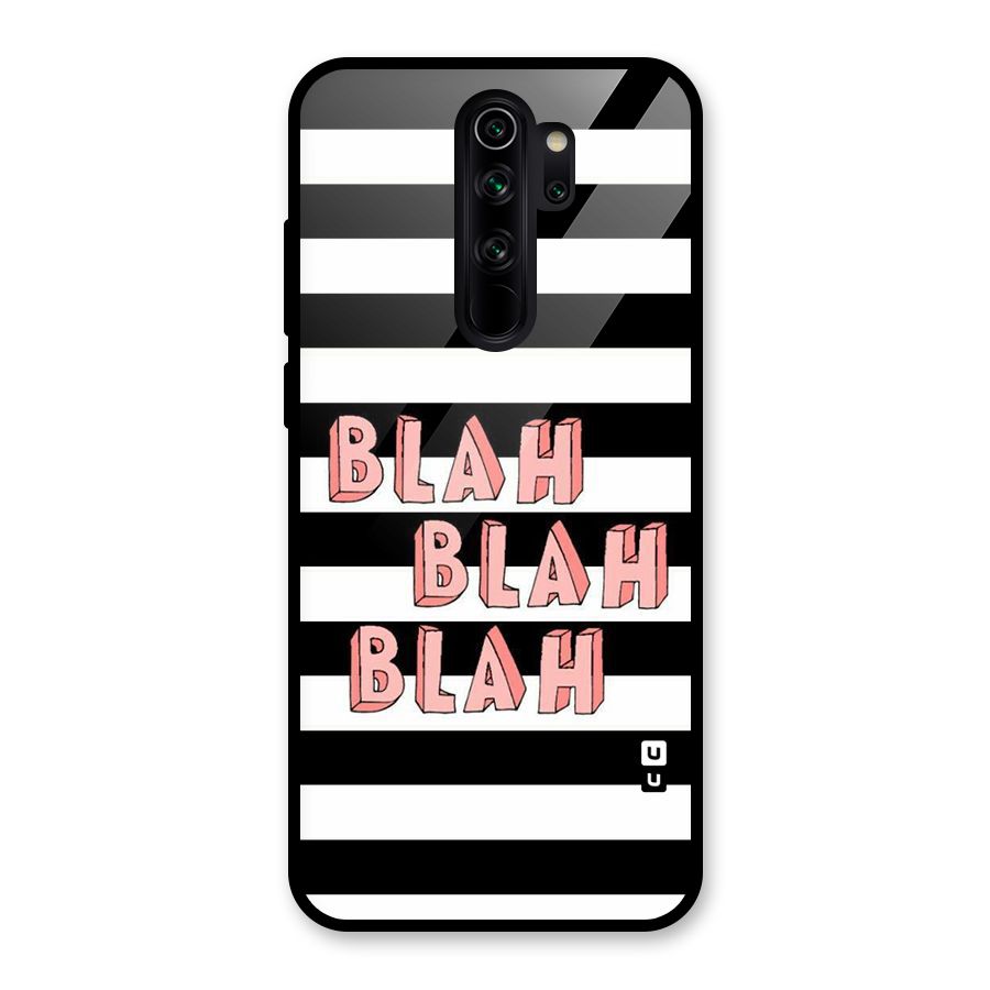 Blah Bold Stripes Glass Back Case for Redmi Note 8 Pro