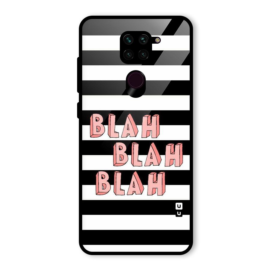 Blah Bold Stripes Glass Back Case for Redmi Note 9