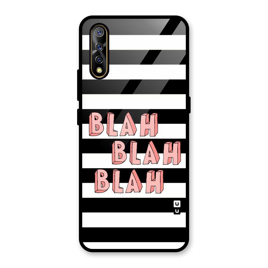 Blah Bold Stripes Glass Back Case for Vivo S1