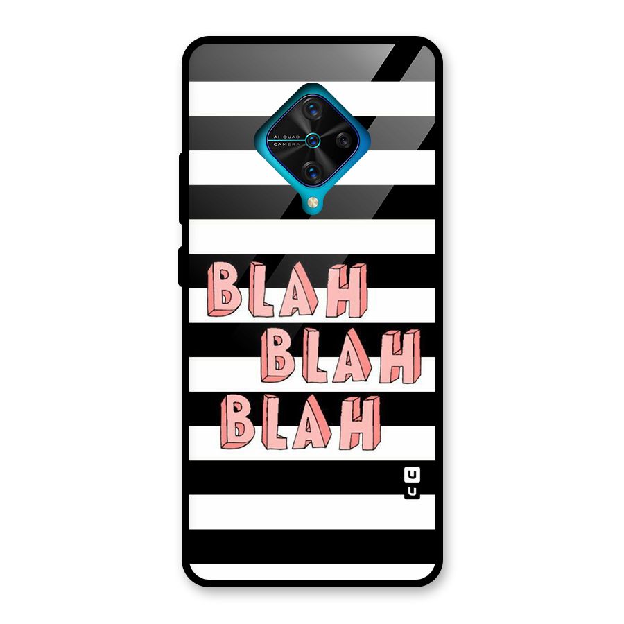 Blah Bold Stripes Glass Back Case for Vivo S1 Pro