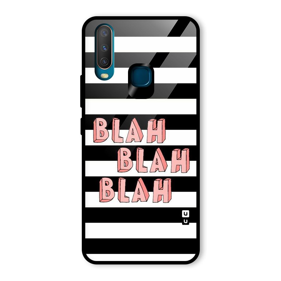 Blah Bold Stripes Glass Back Case for Vivo U10