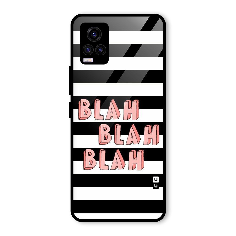 Blah Bold Stripes Glass Back Case for Vivo V20