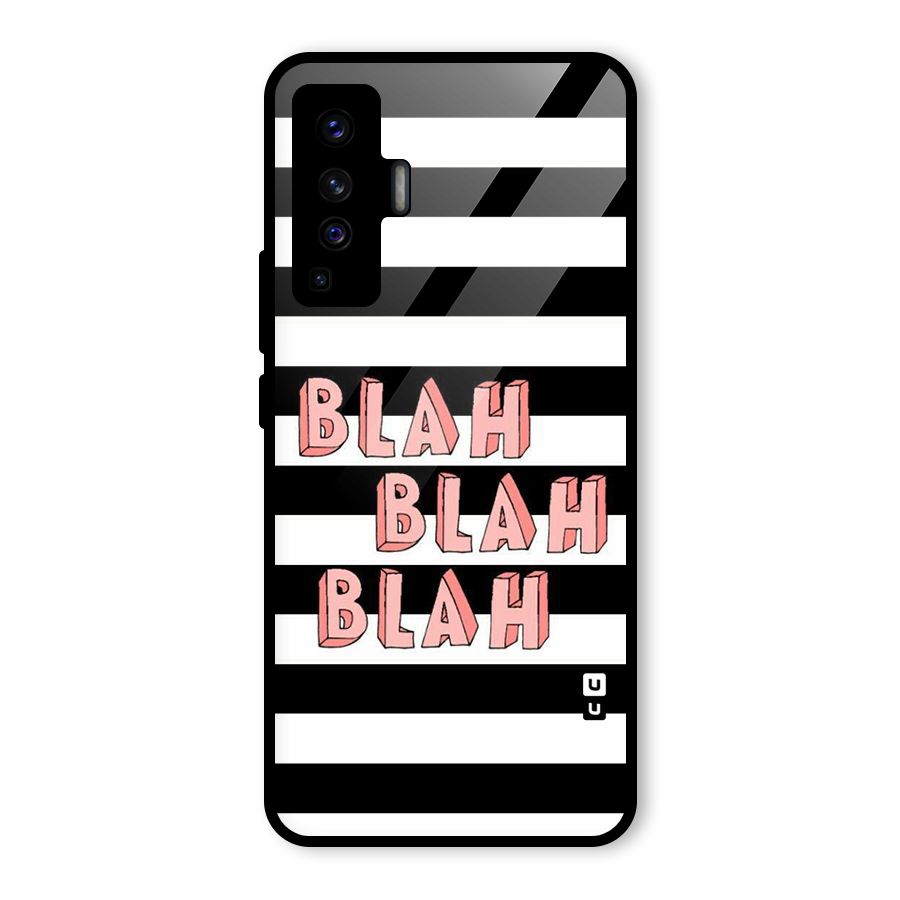 Blah Bold Stripes Glass Back Case for Vivo X50