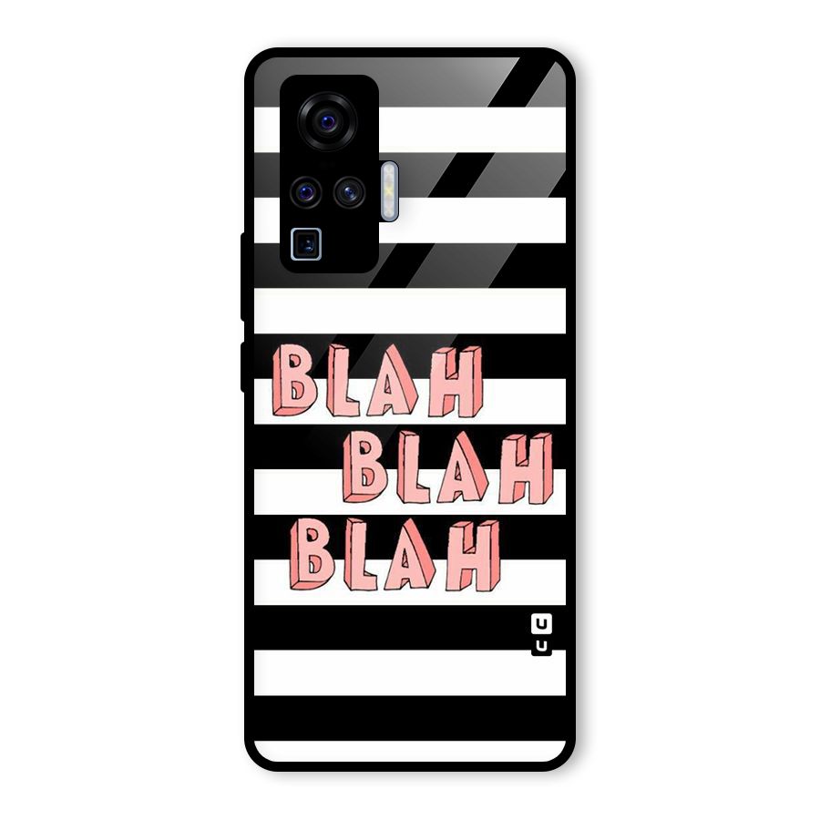 Blah Bold Stripes Glass Back Case for Vivo X50 Pro
