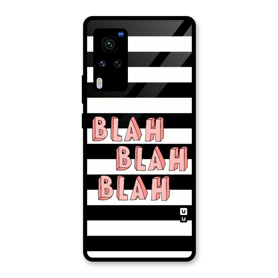 Blah Bold Stripes Glass Back Case for Vivo X60 Pro