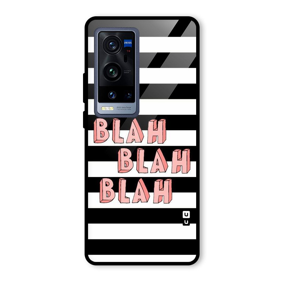 Blah Bold Stripes Glass Back Case for Vivo X60 Pro Plus