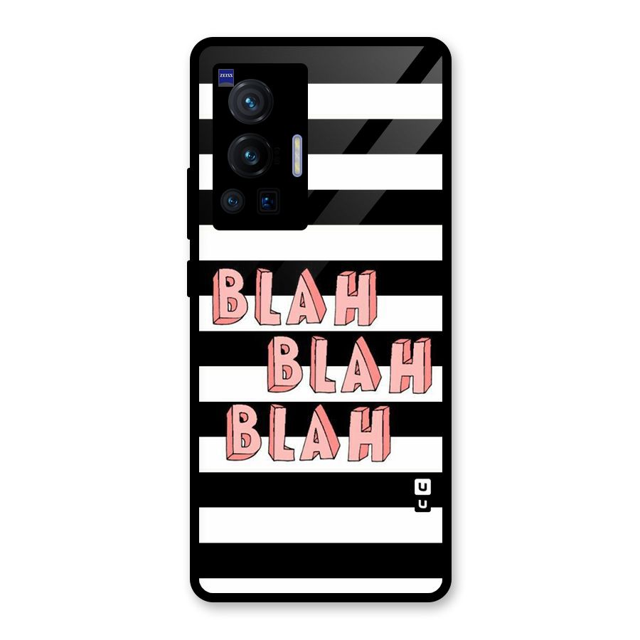 Blah Bold Stripes Glass Back Case for Vivo X70 Pro