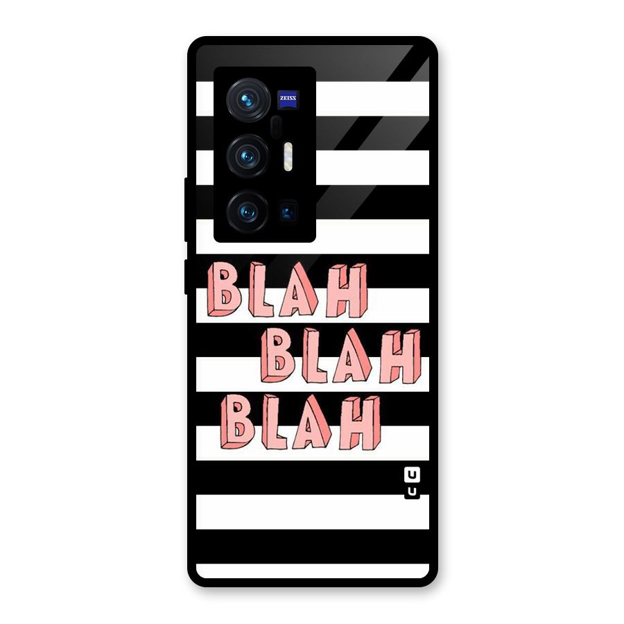Blah Bold Stripes Glass Back Case for Vivo X70 Pro Plus