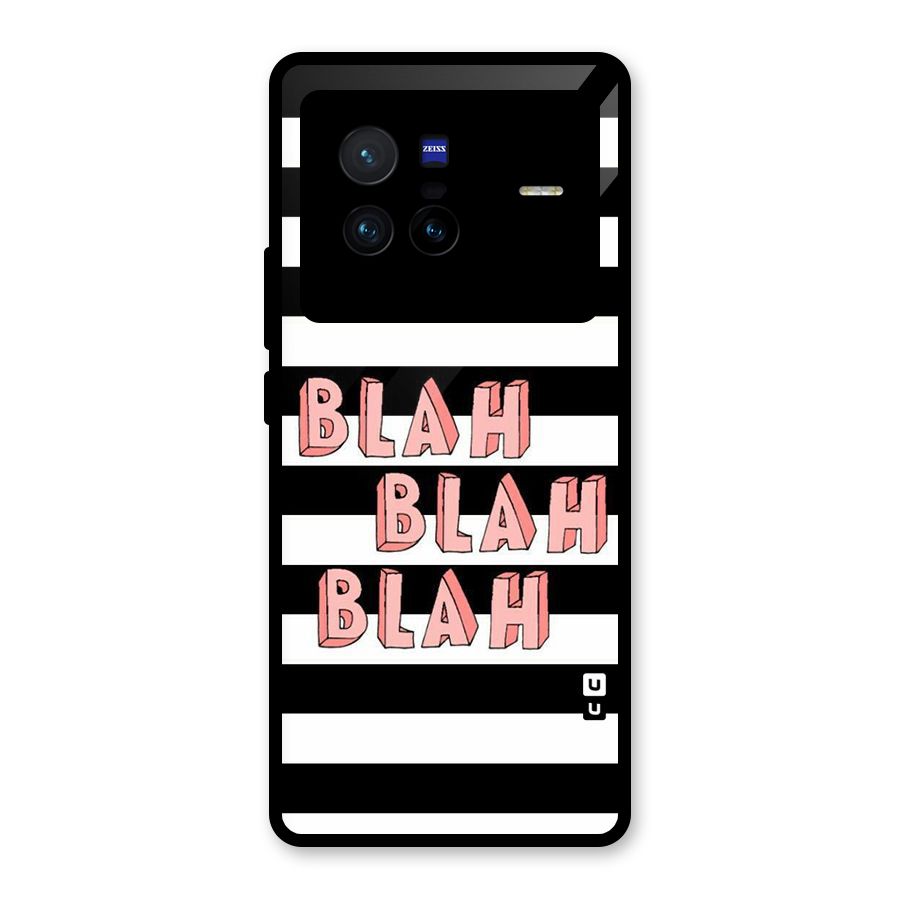 Blah Bold Stripes Glass Back Case for Vivo X80