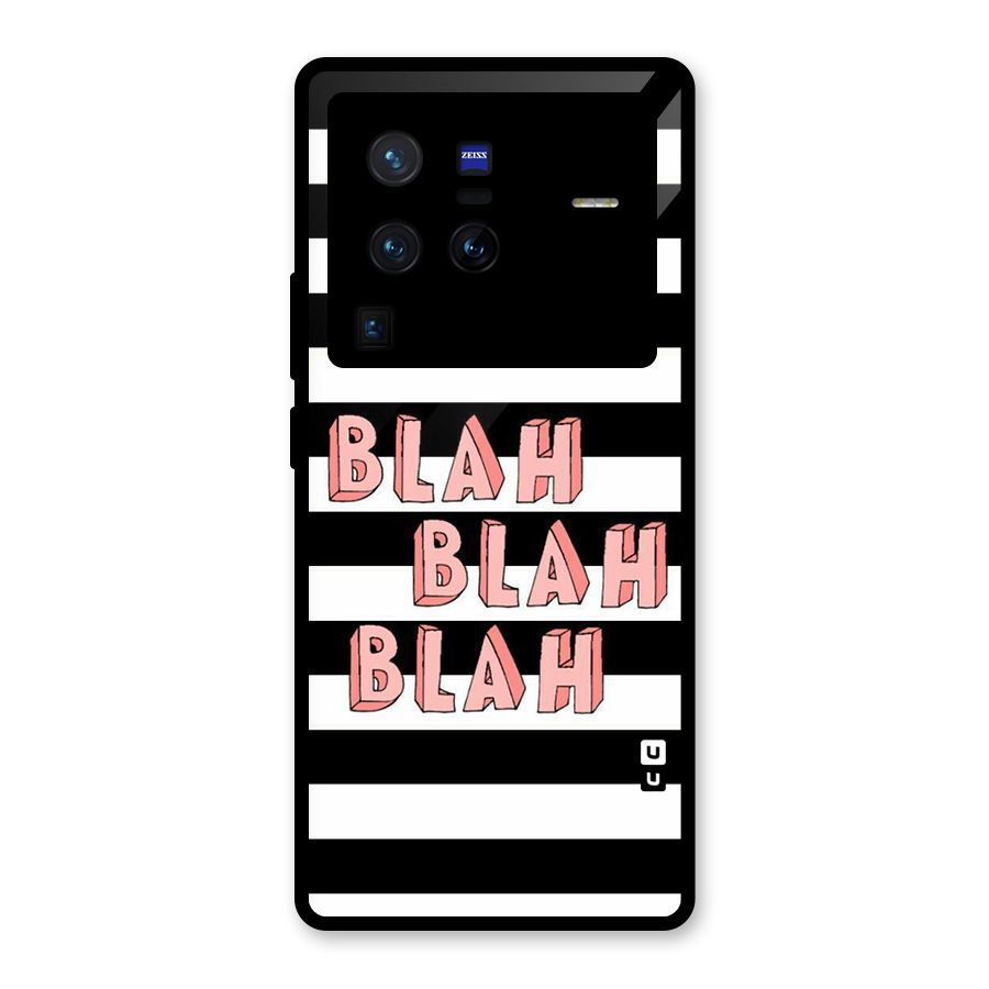 Blah Bold Stripes Glass Back Case for Vivo X80 Pro