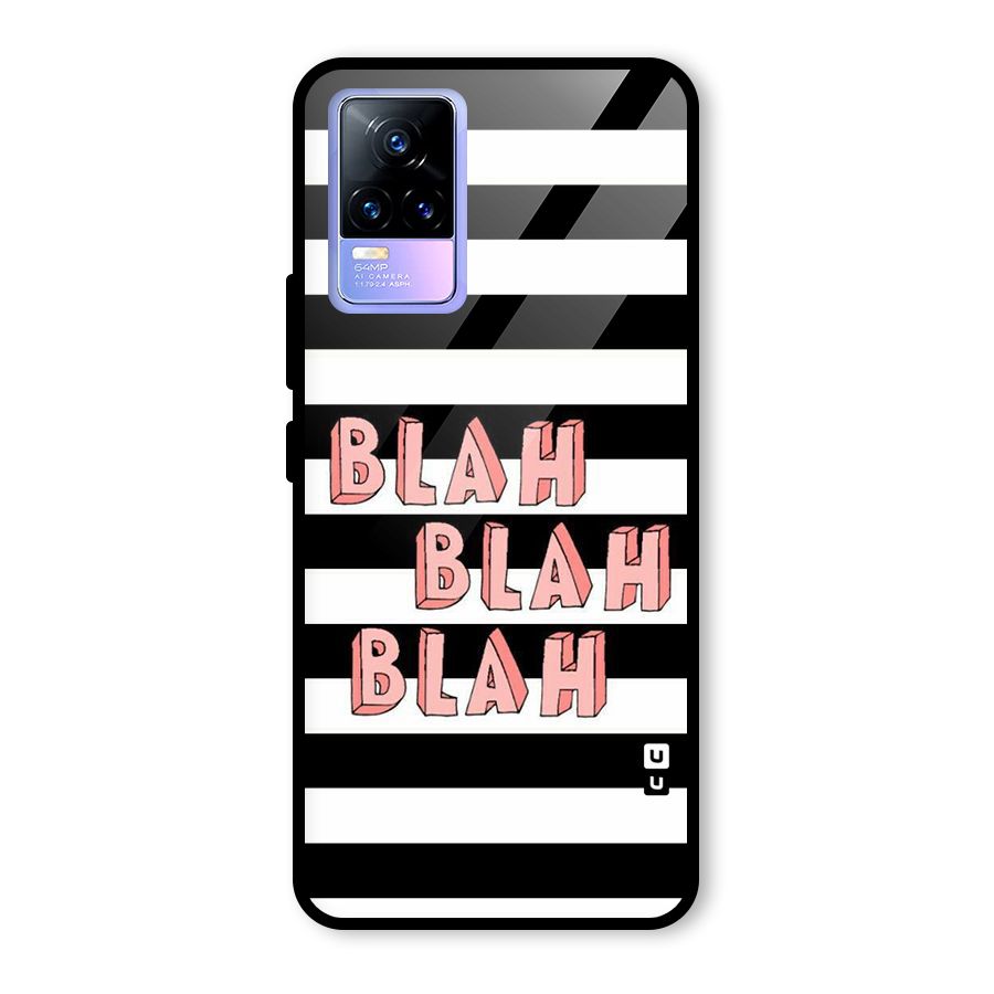Blah Bold Stripes Glass Back Case for Vivo Y73