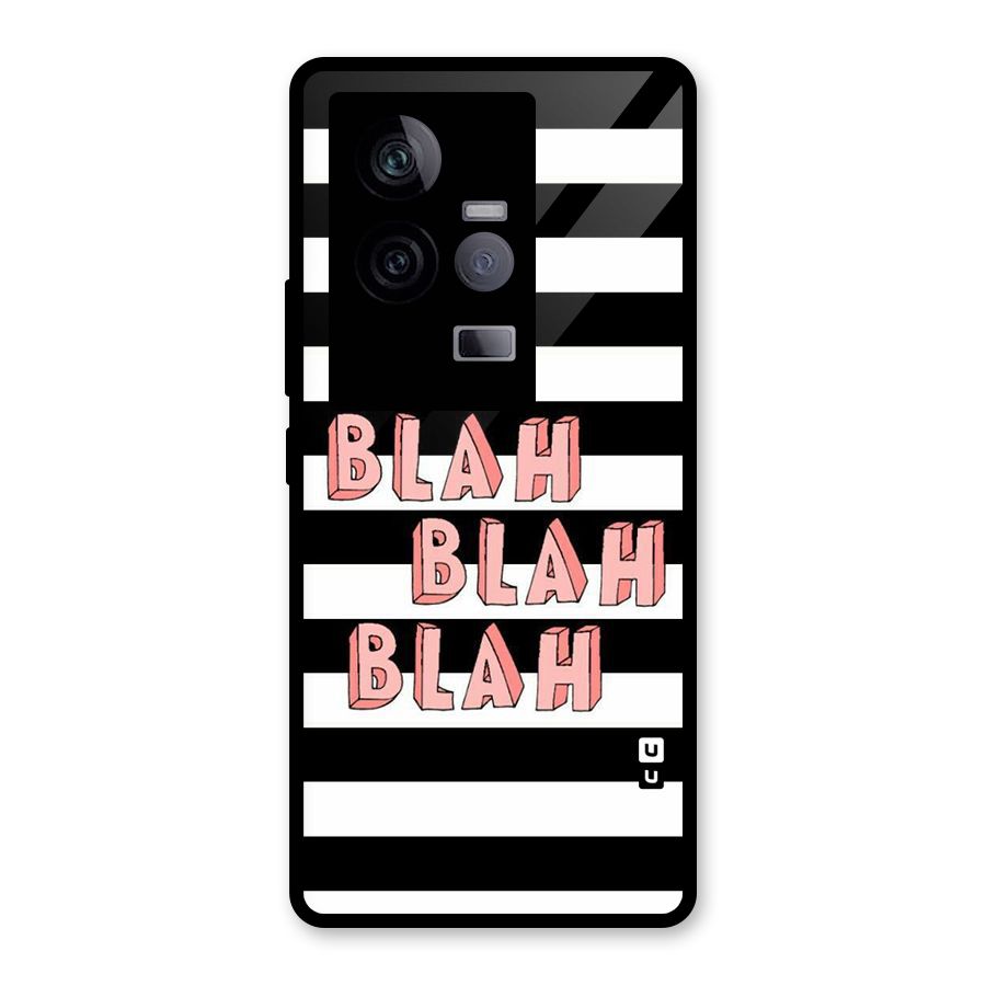 Blah Bold Stripes Glass Back Case for Vivo iQOO 11 5G