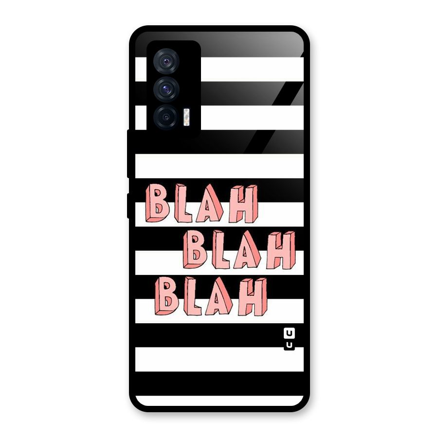 Blah Bold Stripes Glass Back Case for Vivo iQOO 7 5G