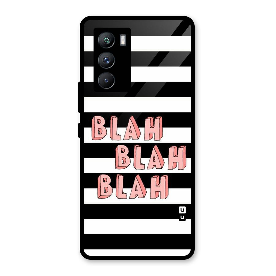 Blah Bold Stripes Glass Back Case for Vivo iQOO 9 SE