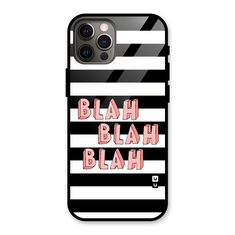 Blah Bold Stripes Glass Back Case for iPhone 12 Pro