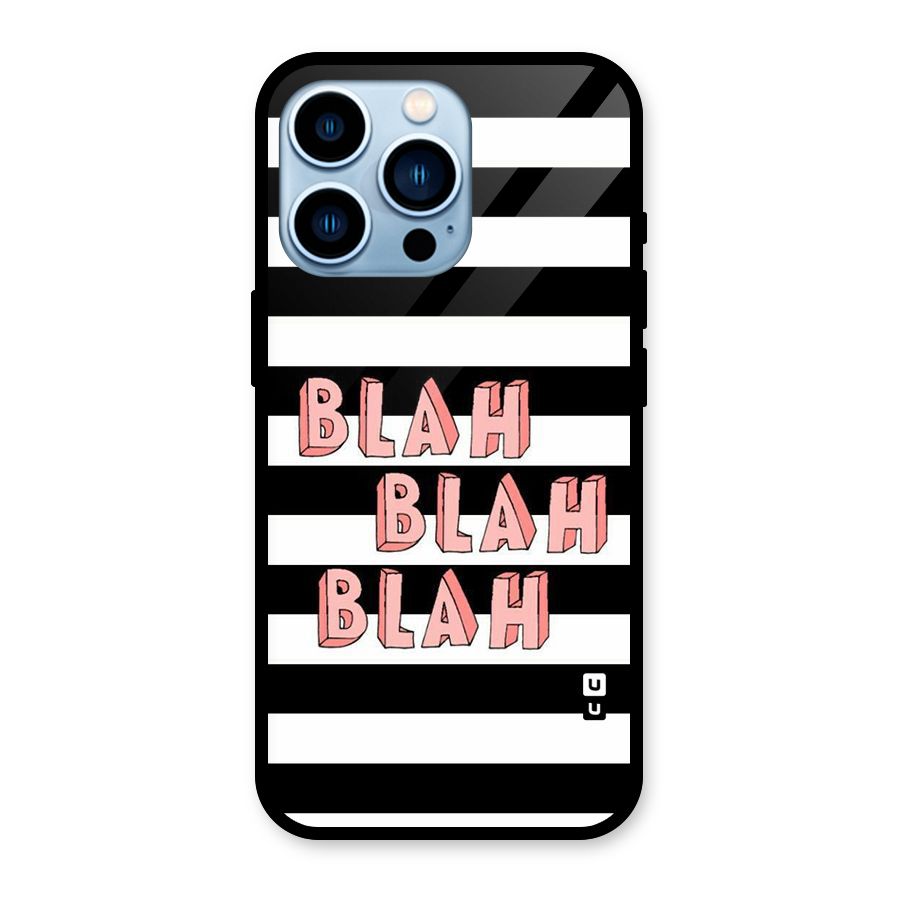 Blah Bold Stripes Glass Back Case for iPhone 13 Pro