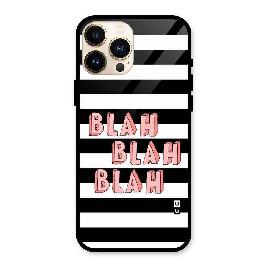 Blah Bold Stripes Glass Back Case for iPhone 13 Pro Max