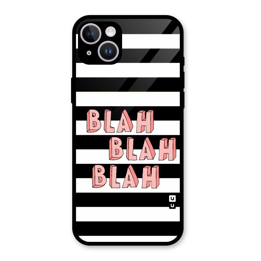 Blah Bold Stripes Glass Back Case for iPhone 14 Plus