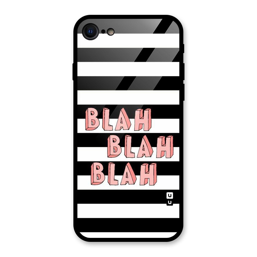Blah Bold Stripes Glass Back Case for iPhone SE 2022