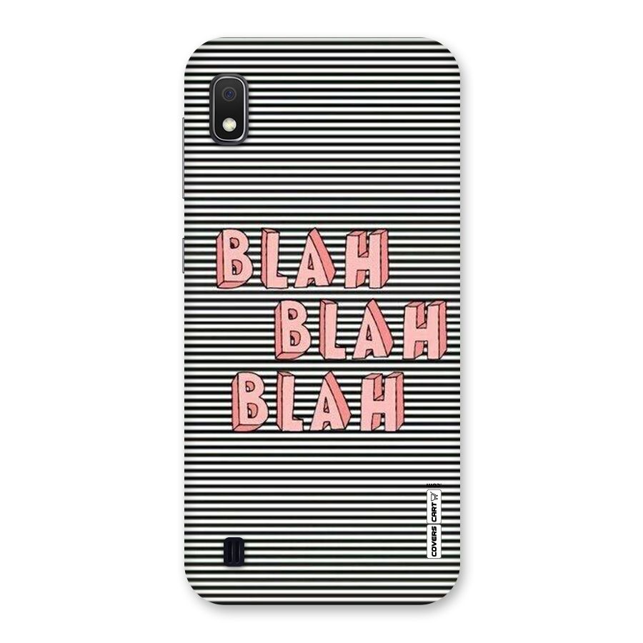 Blah Stripes Back Case for Galaxy A10