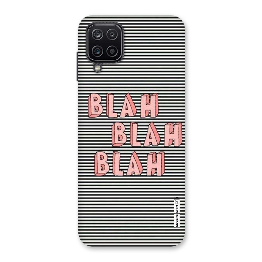 Blah Stripes Back Case for Galaxy A12
