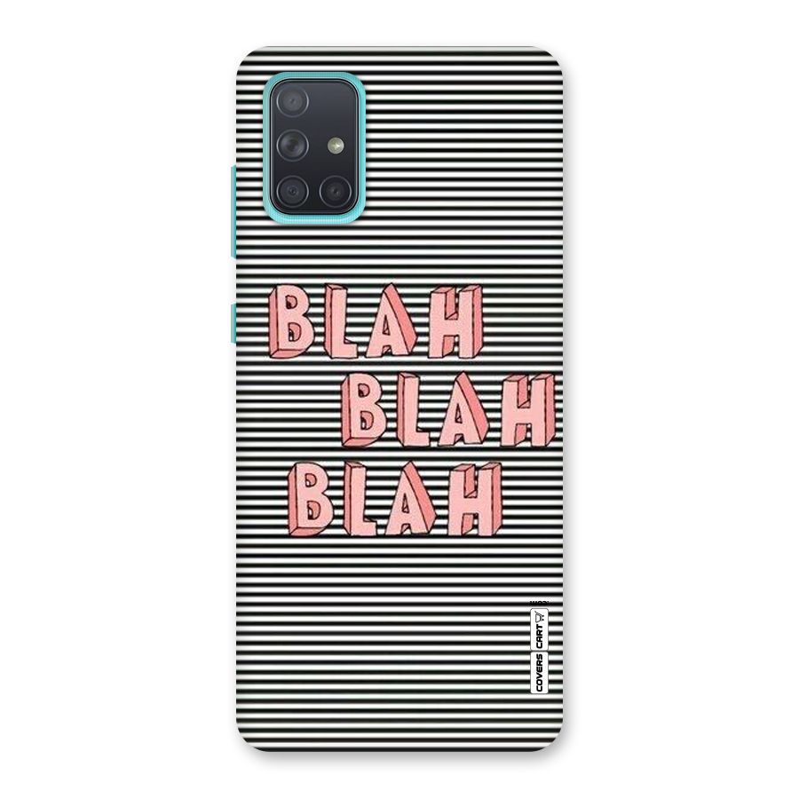 Blah Stripes Back Case for Galaxy A71