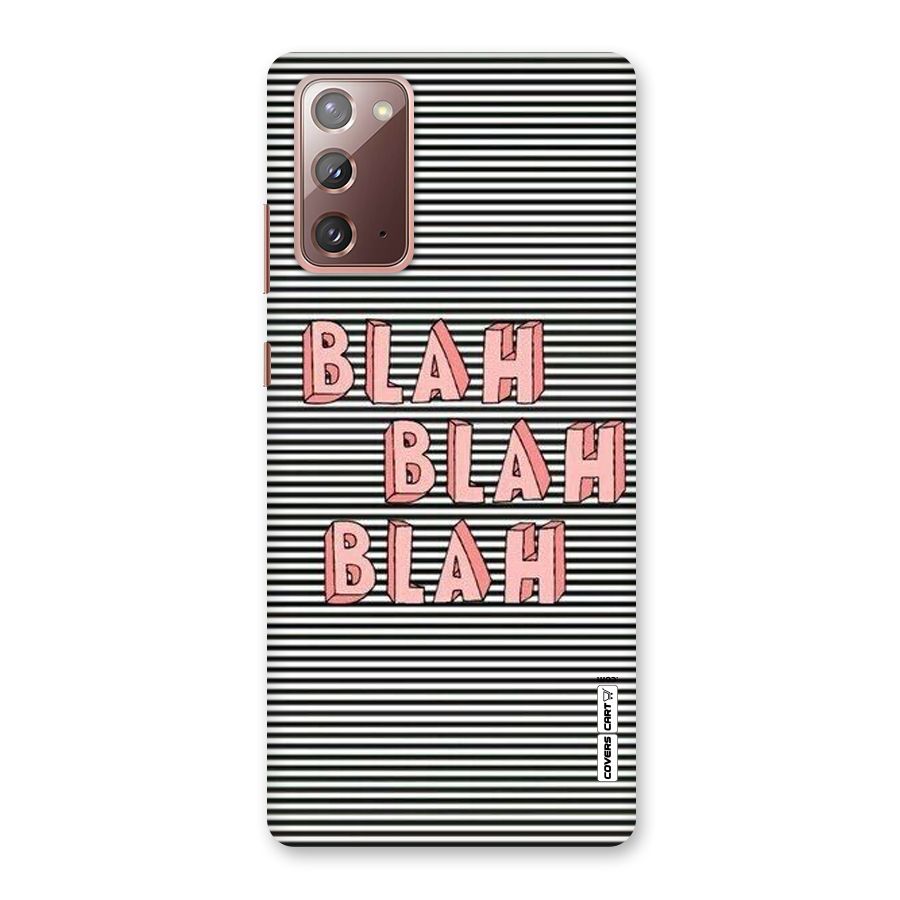 Blah Stripes Back Case for Galaxy Note 20