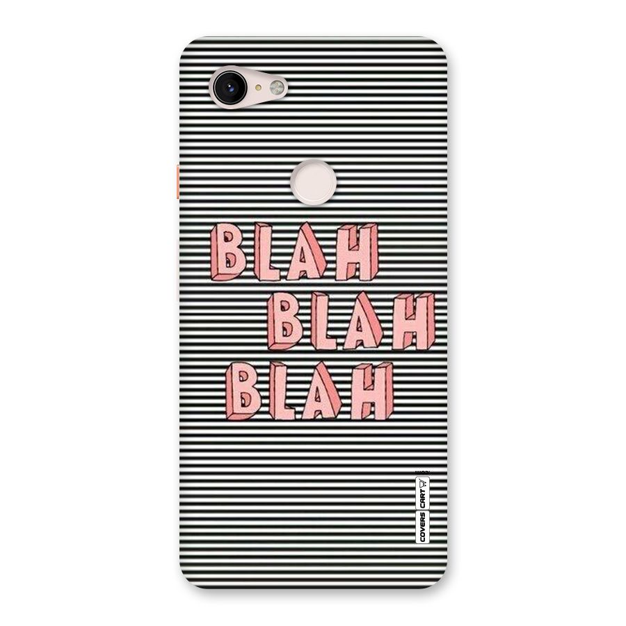 Blah Stripes Back Case for Google Pixel 3 XL