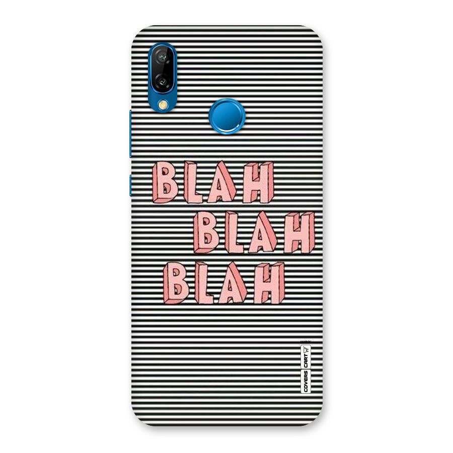 Blah Stripes Back Case for Huawei P20 Lite