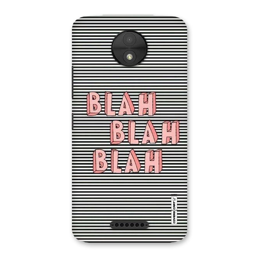 Blah Stripes Back Case for Moto C