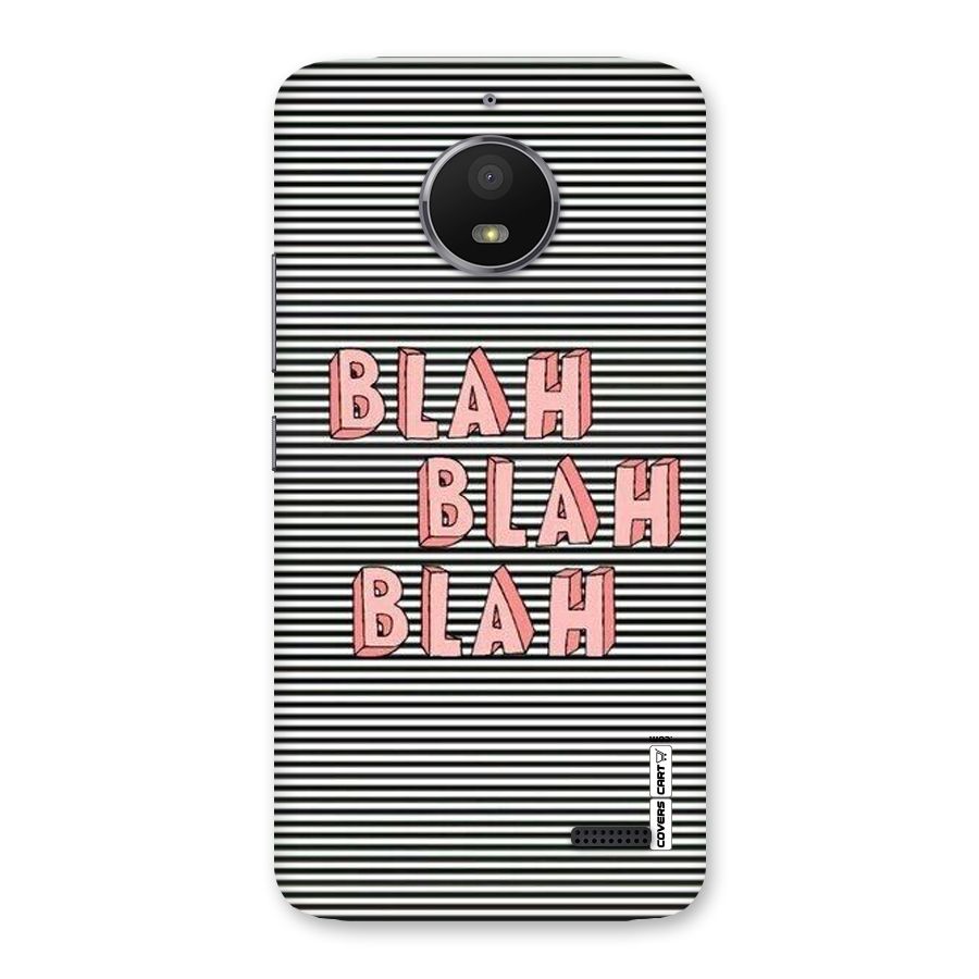 Blah Stripes Back Case for Moto E4