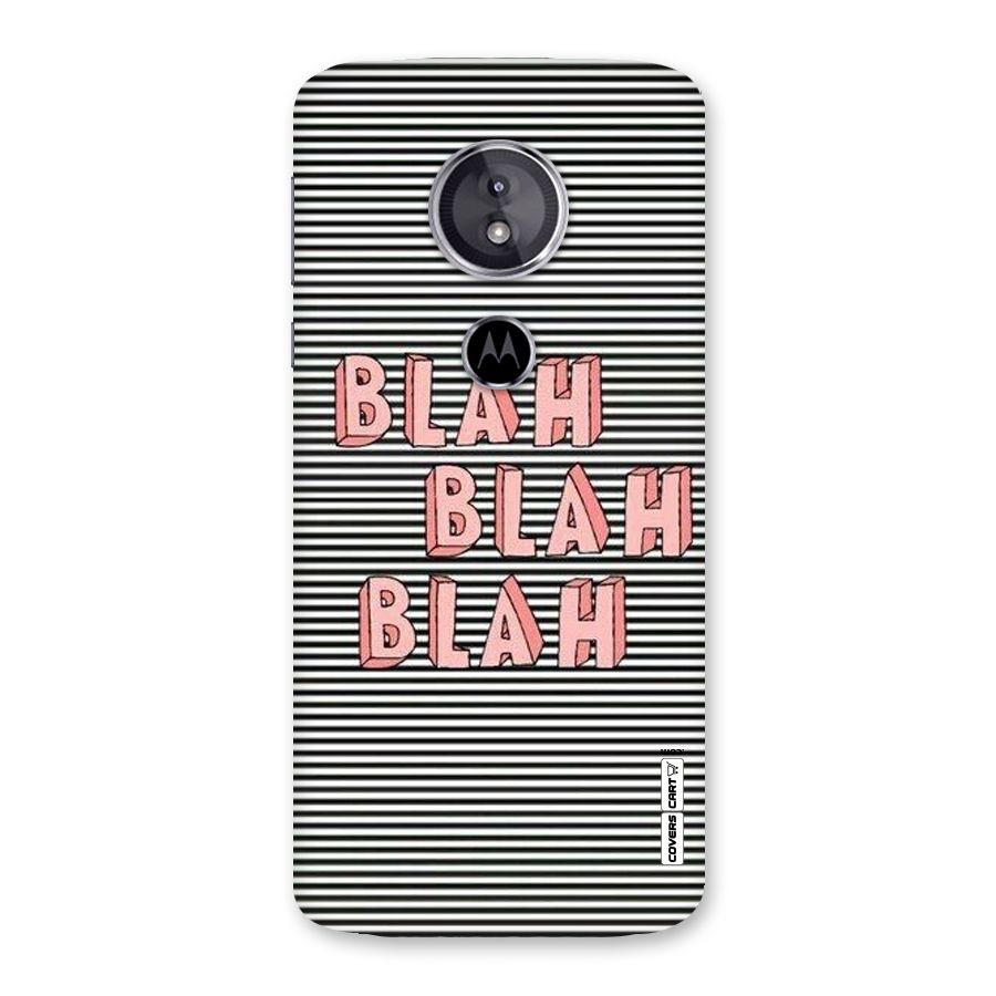 Blah Stripes Back Case for Moto E5