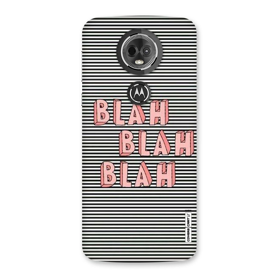 Blah Stripes Back Case for Moto E5 Plus
