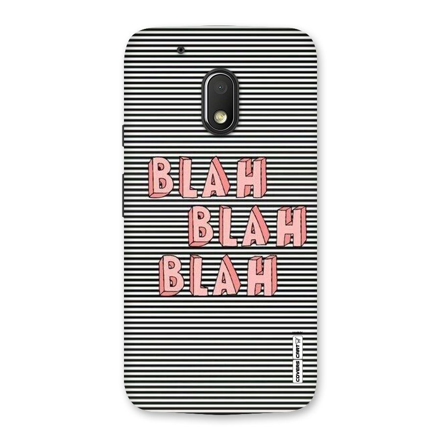 Blah Stripes Back Case for Moto G4 Play