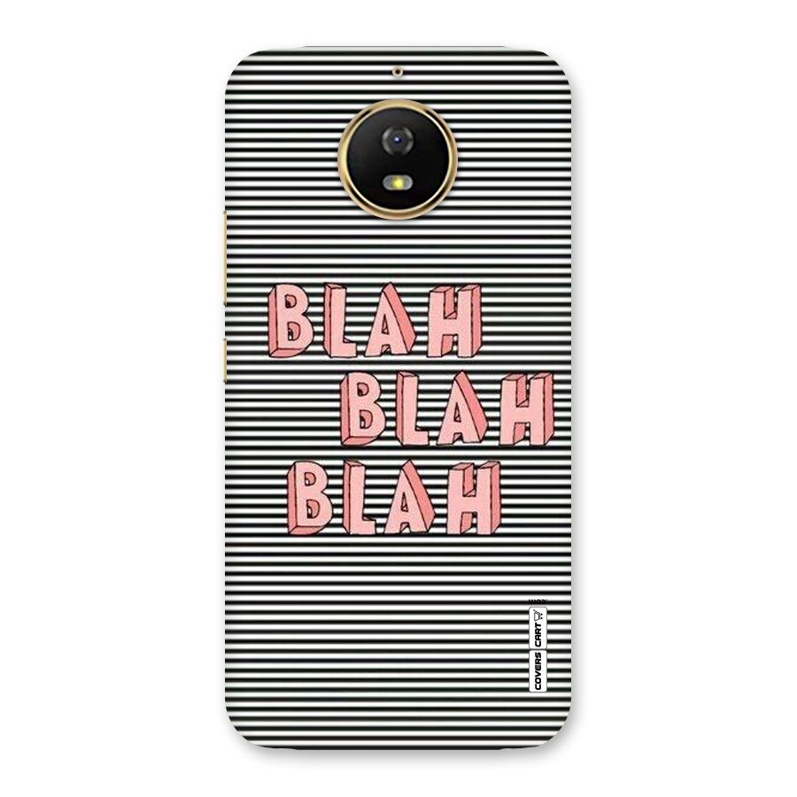 Blah Stripes Back Case for Moto G5s